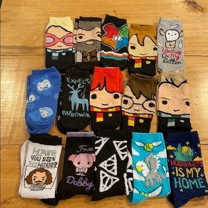 15 pair Harry Potter sock bundle
